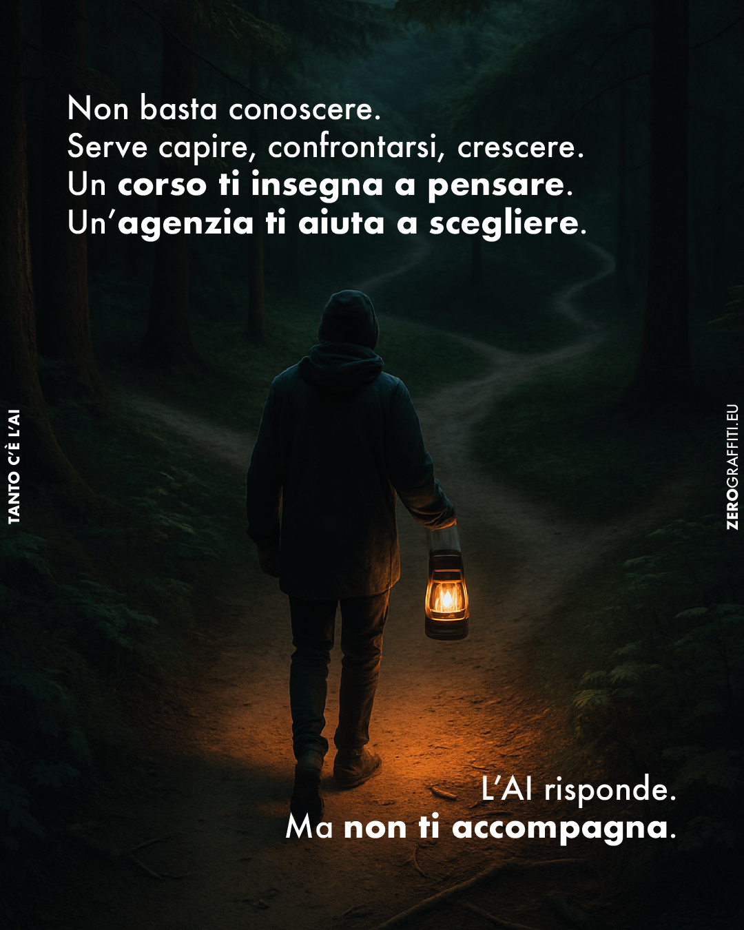 Un corso non ti dà solo nozioni. Ti dà confronto, cultura, mentalità. Ti insegna a dubitare, non a copiare. Un’agenzia non è solo esecutrice. È chi ti guida, ti frena, ti rilancia.
