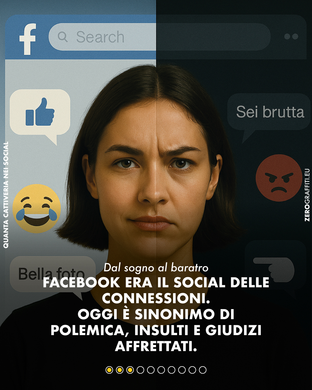 Dal sogno al baratro Facebook era il social delle connessioni. Oggi è sinonimo di polemica, insulti e giudizi affrettati. 